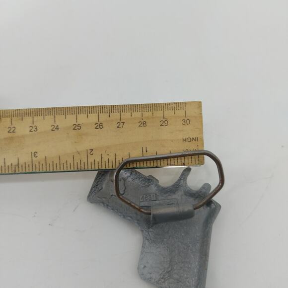 Gun Belt Buckle Rifle Pistol Belt buckle Silver Gray Tone - Picture 6 of 8